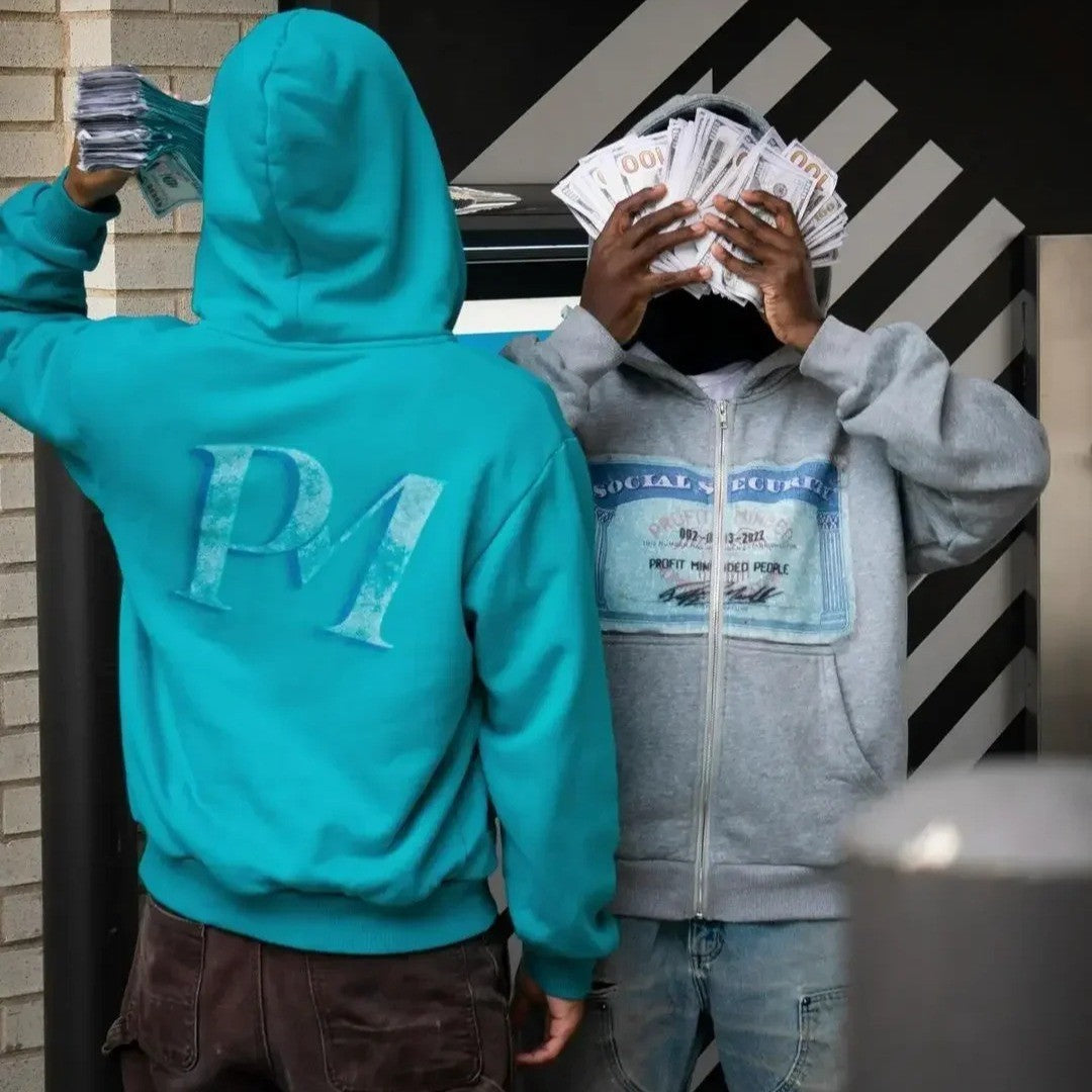 Profit-Minded Zip Up Hoodie