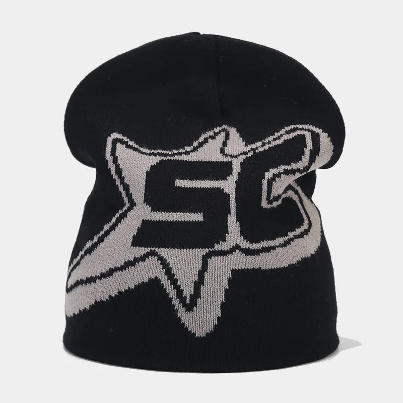 Fashion Letter Y2K Skiing Hat Warm Beanies for Women Men Hip Hop Knitted Cap Bonet Accessories Autumn Winter Outdoor Cycling Cap