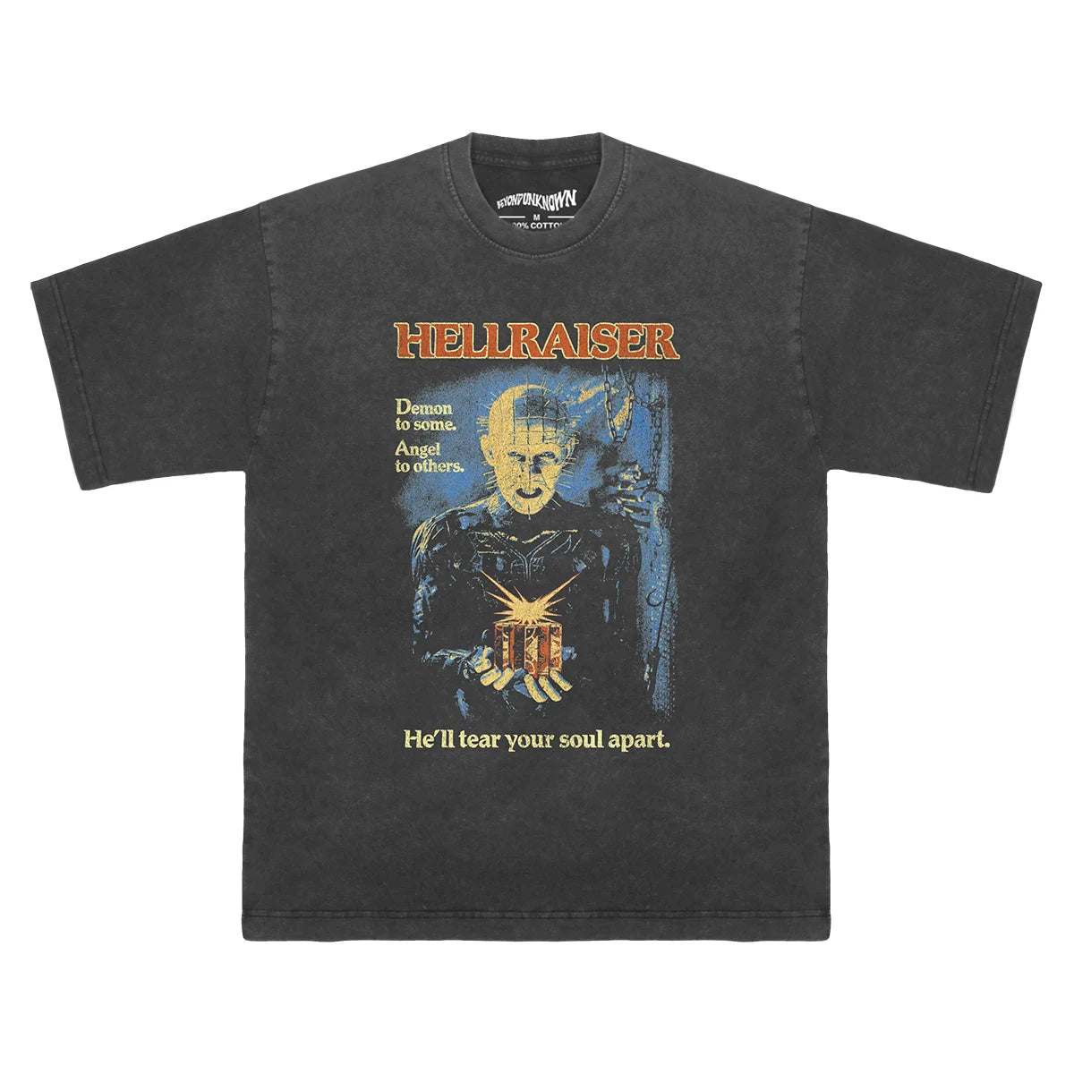 Hellraiser T-Shirt 80S Horror Movie Pinhead Freddy Jason Michael Myers Men's Clothing Short Sleeves Printed Loose Cotton Shirt