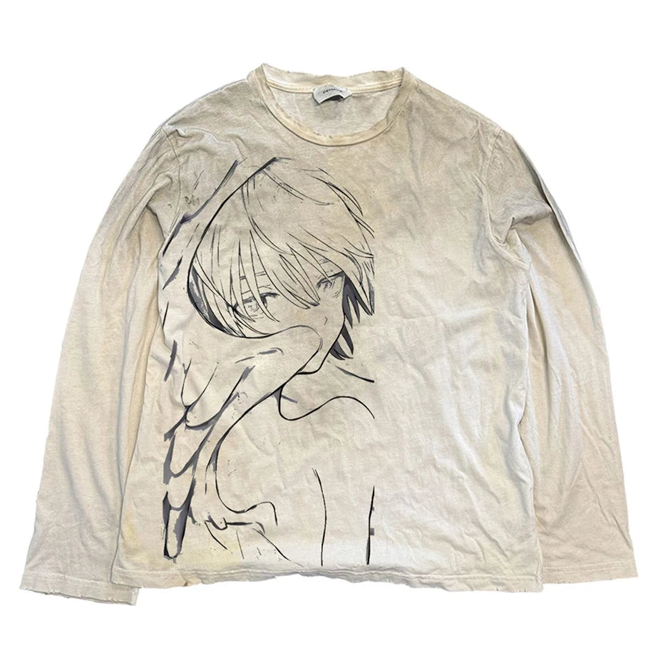 Vintage Wash Harujaku Graphic Long Sleeve