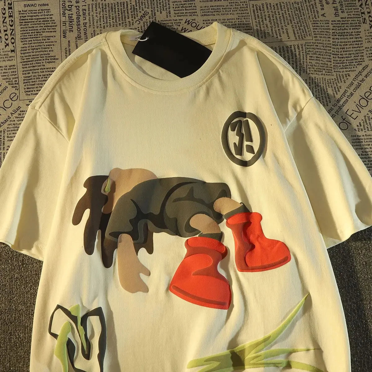 Y2k Fallen Cartoon Figure T-Shirt