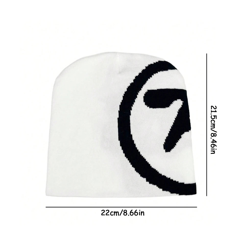 1Pc Gothic Women'S Hat Beanie Knit Star Streetwear Winter Fashion Wool Pullover Graphic Aesthetic Unisex Accessories