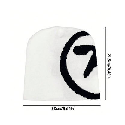 1Pc Gothic Women'S Hat Beanie Knit Star Streetwear Winter Fashion Wool Pullover Graphic Aesthetic Unisex Accessories