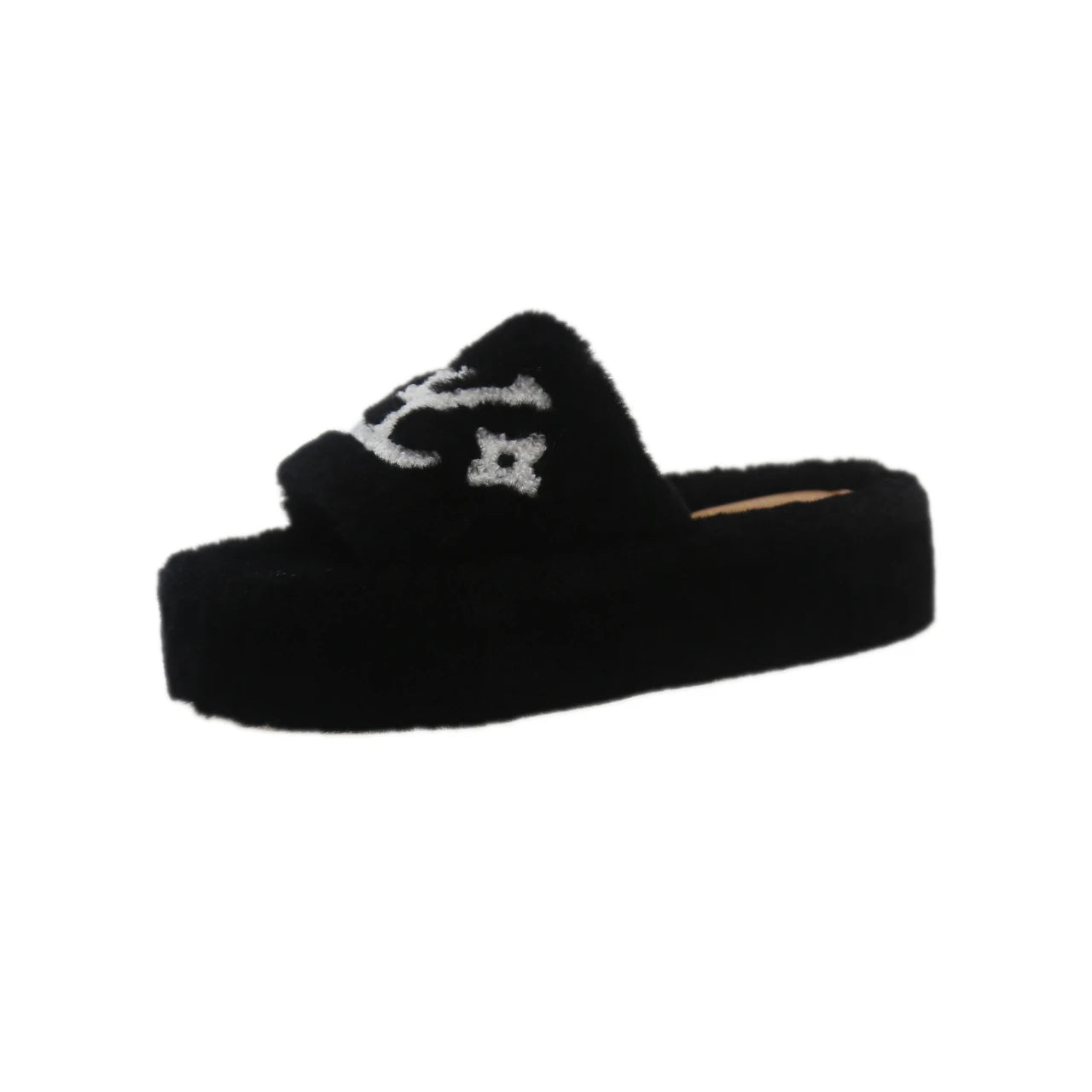2025 New Popular Women'S Slippers Party Plush Summer New Best-Selling Furry Home Shoes Fur Flip Flops Female Slides Fur Shoes