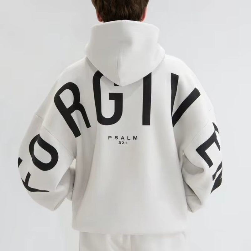 Women'S Fashionable and Versatile Thickened Long-Sleeved Loose Hooded Printed Sweatshirt Letter Top