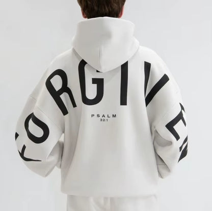 Women'S Fashionable and Versatile Thickened Long-Sleeved Loose Hooded Printed Sweatshirt Letter Top