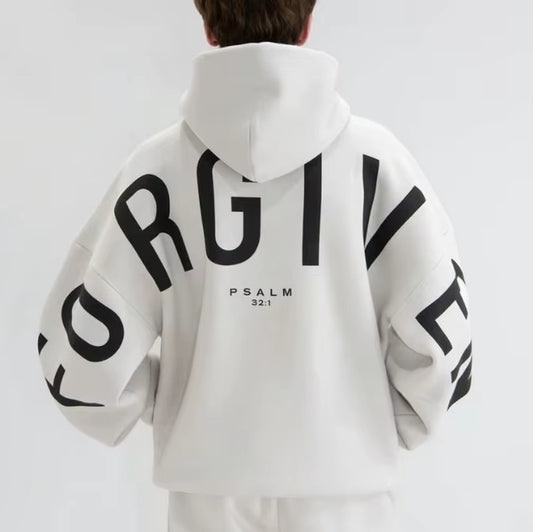 Women'S Fashionable and Versatile Thickened Long-Sleeved Loose Hooded Printed Sweatshirt Letter Top
