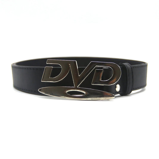 Unisex Nostalgic Design DVD Buckle Belt Men Women Decoration Paired with Jeans Waist Straps Belt Versatile Design Sense Belt