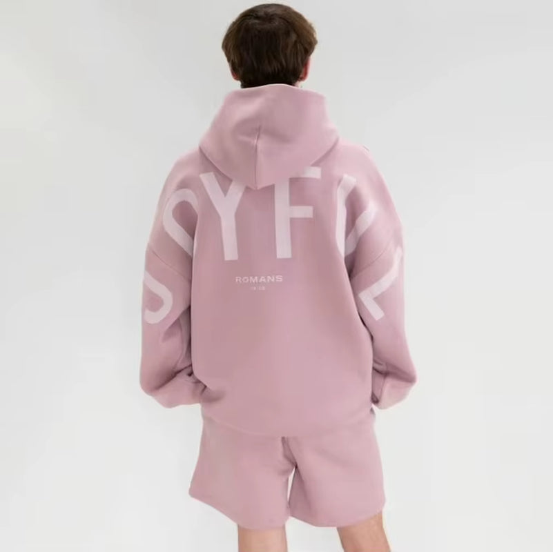 Women'S Fashionable and Versatile Thickened Long-Sleeved Loose Hooded Printed Sweatshirt Letter Top
