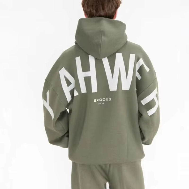 Women'S Fashionable and Versatile Thickened Long-Sleeved Loose Hooded Printed Sweatshirt Letter Top