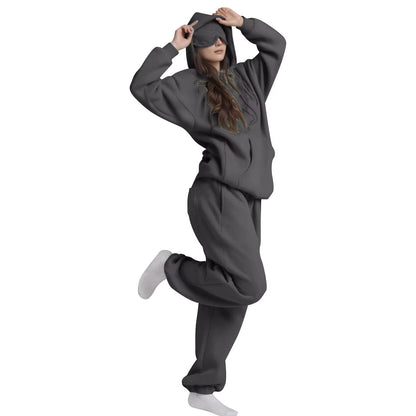 Casual Loose Long Sleeve Solid Color Sweatshirt Women'S Autumn Winter Fashion Comfortable All-Match Simple Design Hoodie