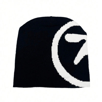 1Pc Gothic Women'S Hat Beanie Knit Star Streetwear Winter Fashion Wool Pullover Graphic Aesthetic Unisex Accessories