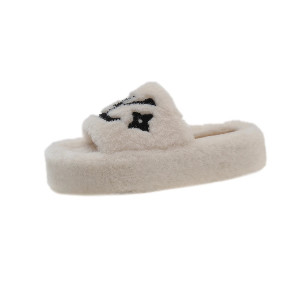 2025 New Popular Women'S Slippers Party Plush Summer New Best-Selling Furry Home Shoes Fur Flip Flops Female Slides Fur Shoes