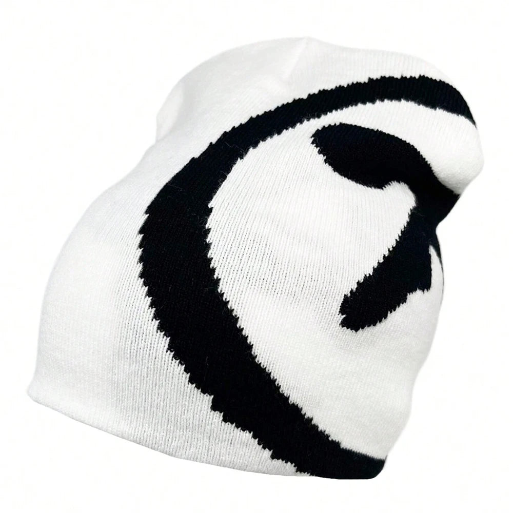 1Pc Gothic Women'S Hat Beanie Knit Star Streetwear Winter Fashion Wool Pullover Graphic Aesthetic Unisex Accessories