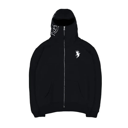Men'S Clothing Zip up Hoodie Vintage Casual Pattern Oversize Hip Hop Punk Streetwear Clothing New in Hoodies & Sweatshirts ﻿