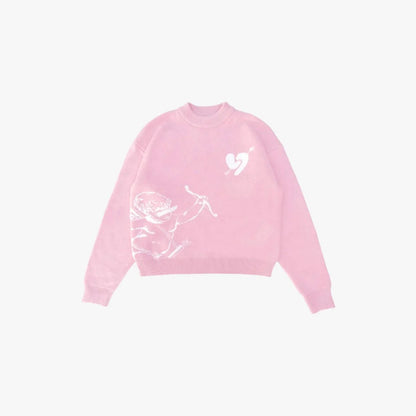 Casual Commuter Style Oversized round Neck Knitwear Women'S Pullover Sweater Geometric Pattern Long Sleeve Comfortable Leisure