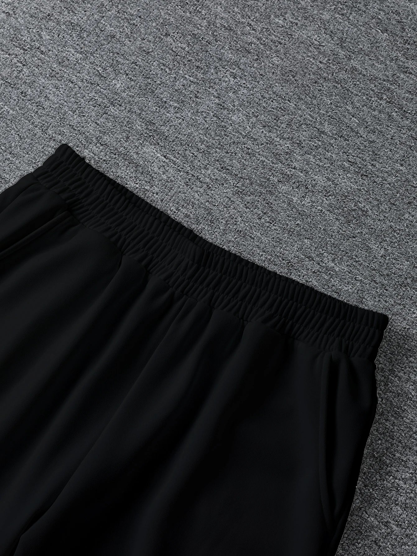 Men'S American-Style High-Street Print Black Slightly Flared Sweatpants: Loose-Fitting, Drapey, Wide-Leg Casual Athletic Pants