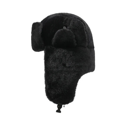 Five-Point Star Lei Feng Style Winter Outdoor Ski Hat, Unisex, Fleece-Lined for Warmth (Suitable for Cycling)