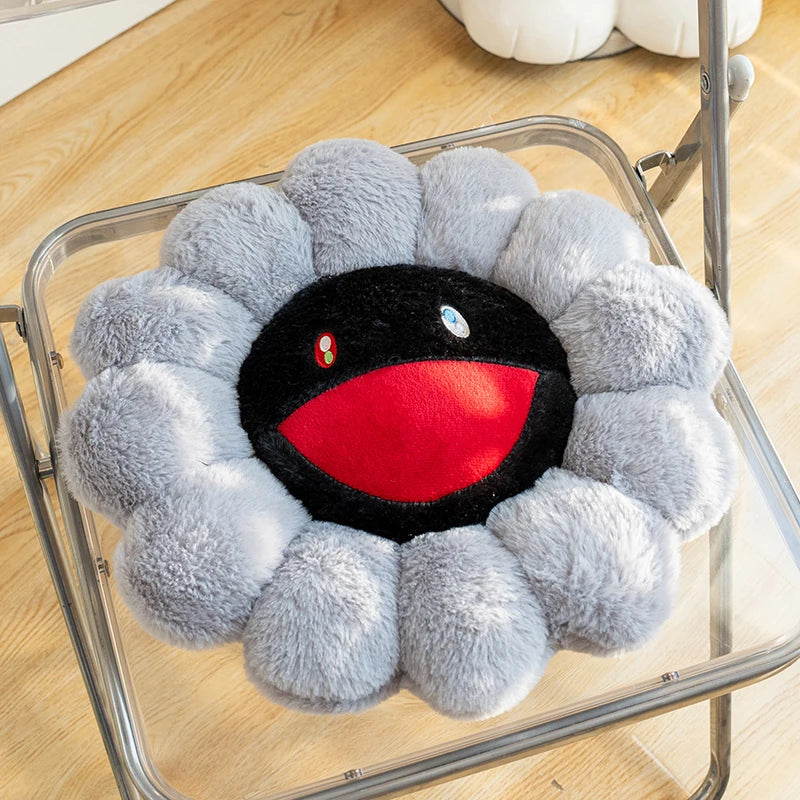 Flower Pillow Cushion Office Chair Ghost Devil Sunflower Plush Pillow Plant Petal Cushion Stuffed Toys for Girls Home Decor Gift