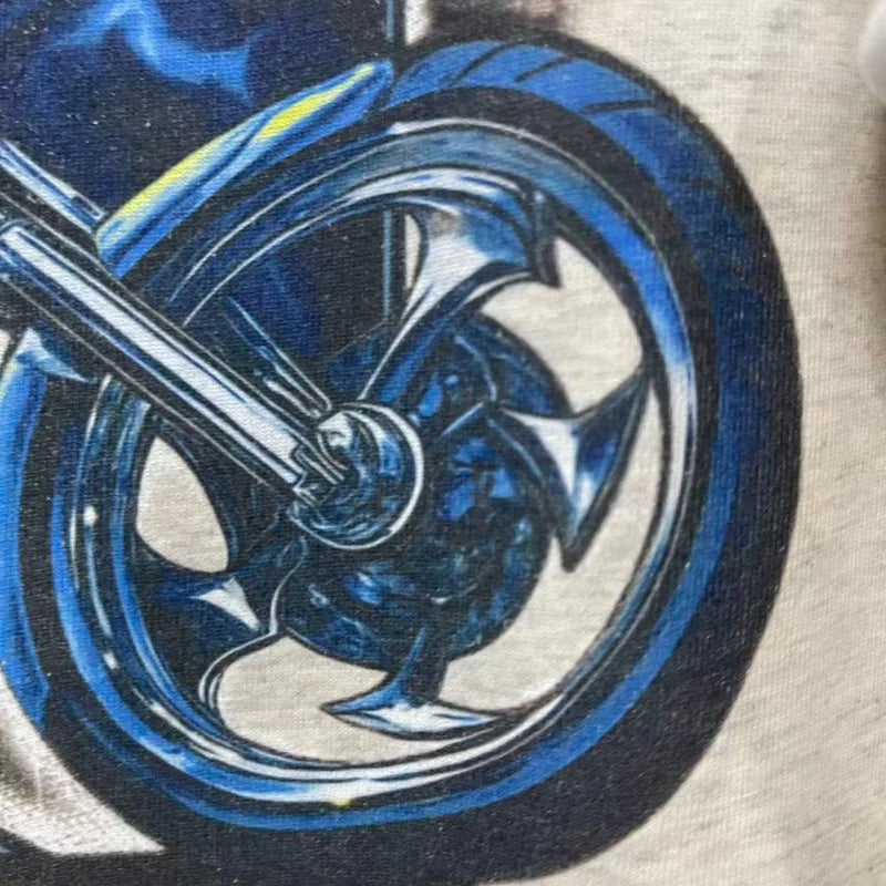 Men West Coast Style Vintage Biker Long Sleeve T Shirt Gothic Motorcycle Graphic Oversized Tops