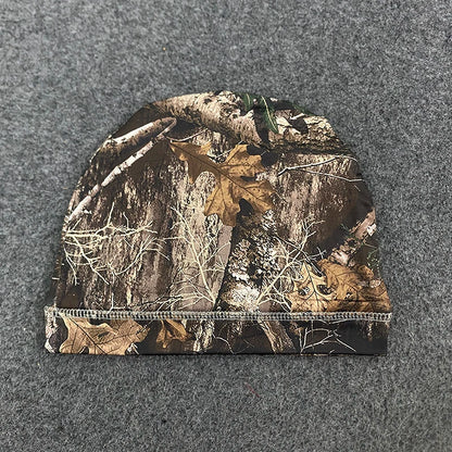 Retro Leaf Print Hip-Hop Pullover Hat Double-Layer Casual Versatile Men'S and Women'S Fashionable Trendy Single Item Cap