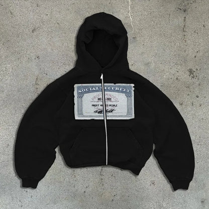 25Spring and Autumn European and American Version Unisex Cute Hoodie Youth Oversized Sweatshirt Casual Clothes Zipper Jacket