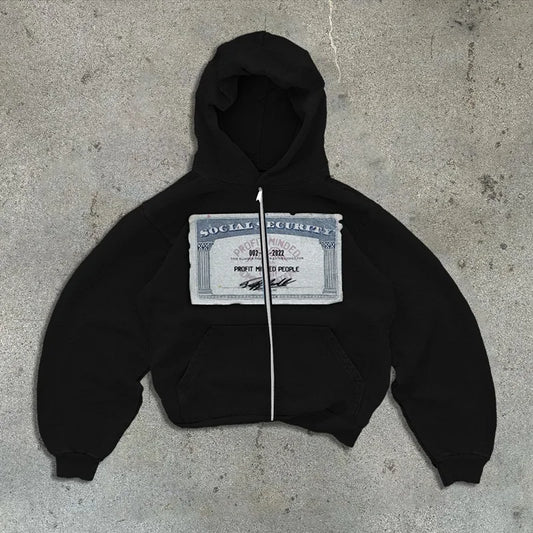 25Spring and Autumn European and American Version Unisex Cute Hoodie Youth Oversized Sweatshirt Casual Clothes Zipper Jacket