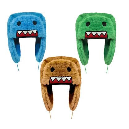 New Winter Warm Domo Kun Sprint Autume Brown Hat Ushanka Hat Cute Winter Hat for Boys Girls Kids Cartoon Anime Cap Gorras
