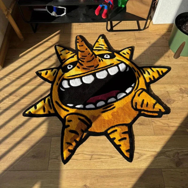 Anime Style Creative Sun Carpet Unique Home Accessories Festival Gifts Creative Living Room Bedroom Decoration Carpet