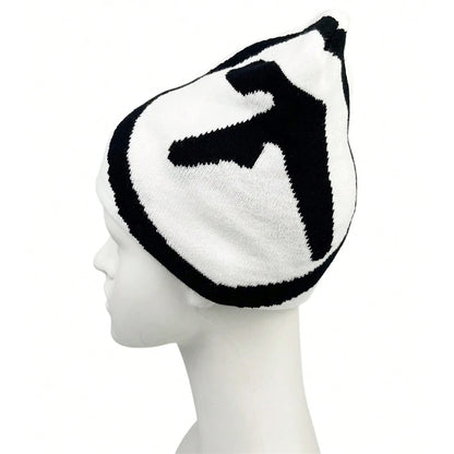 1Pc Gothic Women'S Hat Beanie Knit Star Streetwear Winter Fashion Wool Pullover Graphic Aesthetic Unisex Accessories