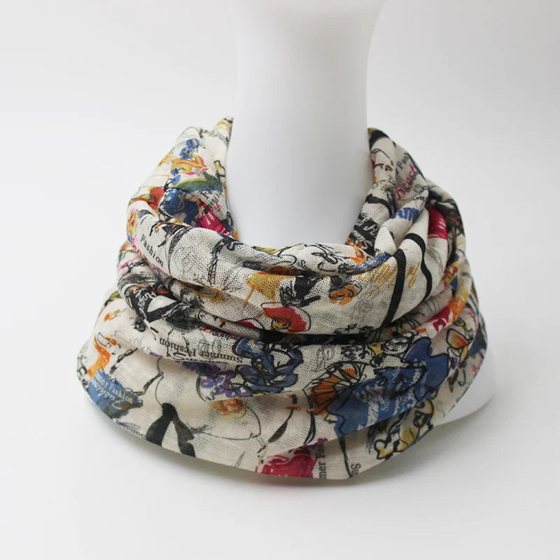 New Fashion Women Summer Letter Hat Colors Female Floral Warm Hat Scarf Autumn Girl Spring Beanie Bonnet Dance Beanies