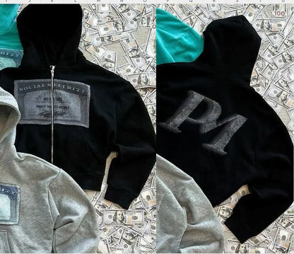 Profit-Minded Zip Up Hoodie