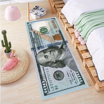 Hundred Dollar Cash Bill Mini Doormat Rug