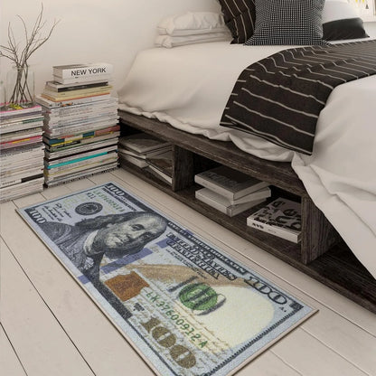 Currency Area Rug New 100 Dollar Bill Design Doormat Non-Slip Doormat for Living Room Bedroom Kitchen Indoor Outdoor Carpets (New 100 Dollar, 23.6''x15.7'')