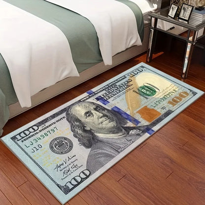 Hundred Dollar Cash Bill Mini Doormat Rug