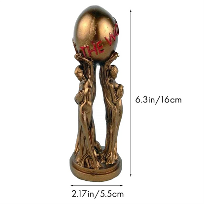 Stylish The World is Your Statue Trophy for Office Home Decoration Birthday Graduation Ceremony Resin Statue