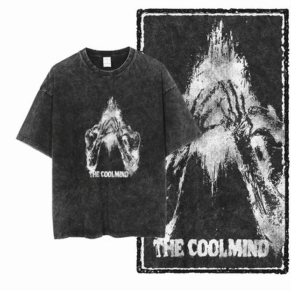 The Coolmind Vintage Black Oversized Cotton T-Shirt