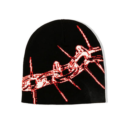 Creative Jacquard Knitted Hat Warm Woolen Pullover Hip-Hop Style Autumn Winter Unisex Hat for Men And Women