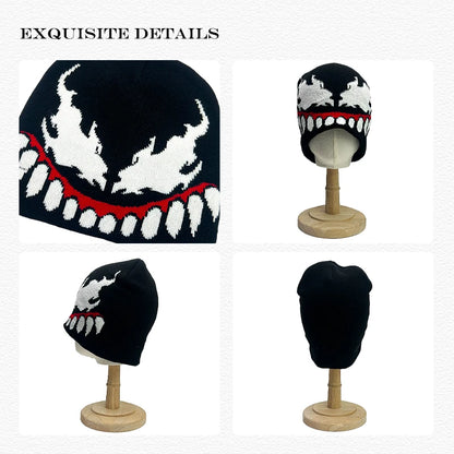 Venom Graphic Knit Beanie Hat