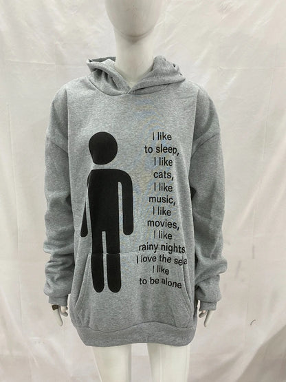 American y2k Harajuku street vintage autumn and winter trend, unique hip-hop punk print for men and women, hoodie