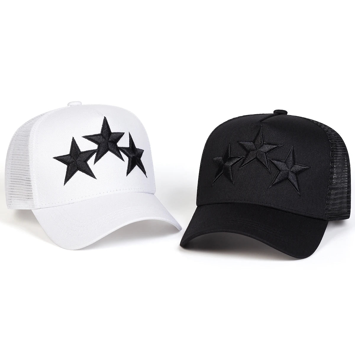 Unisex Pentagram Embroidery Baseball Net Caps Spring and Summer Outdoor Adjustable Casual Hats Sunscreen Hat Sports Cap