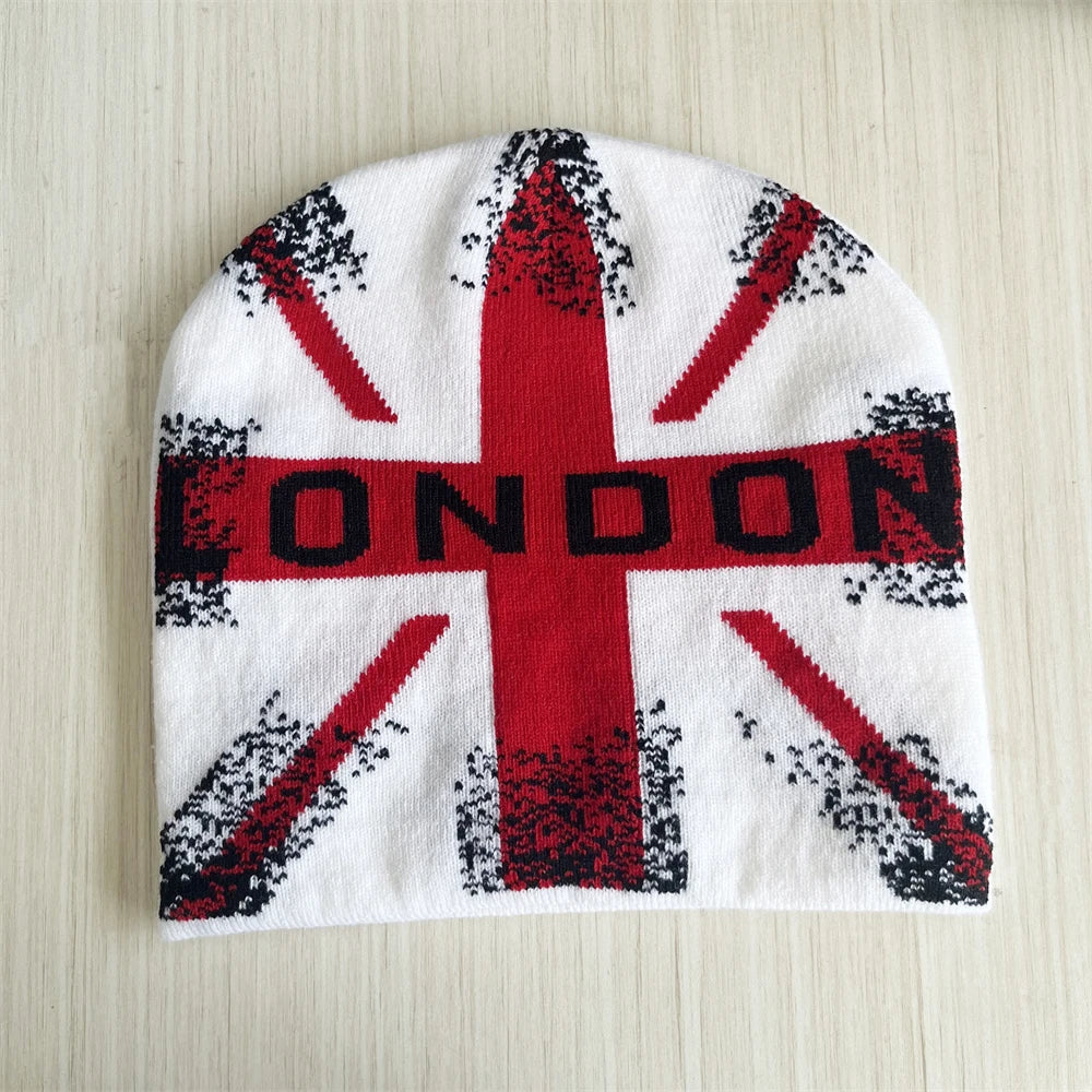 Warm Casual Fashion Personal Beanies Rap Versatile Outdoor Street European Style Jacquard Union Jack Men Women Knitted Hats