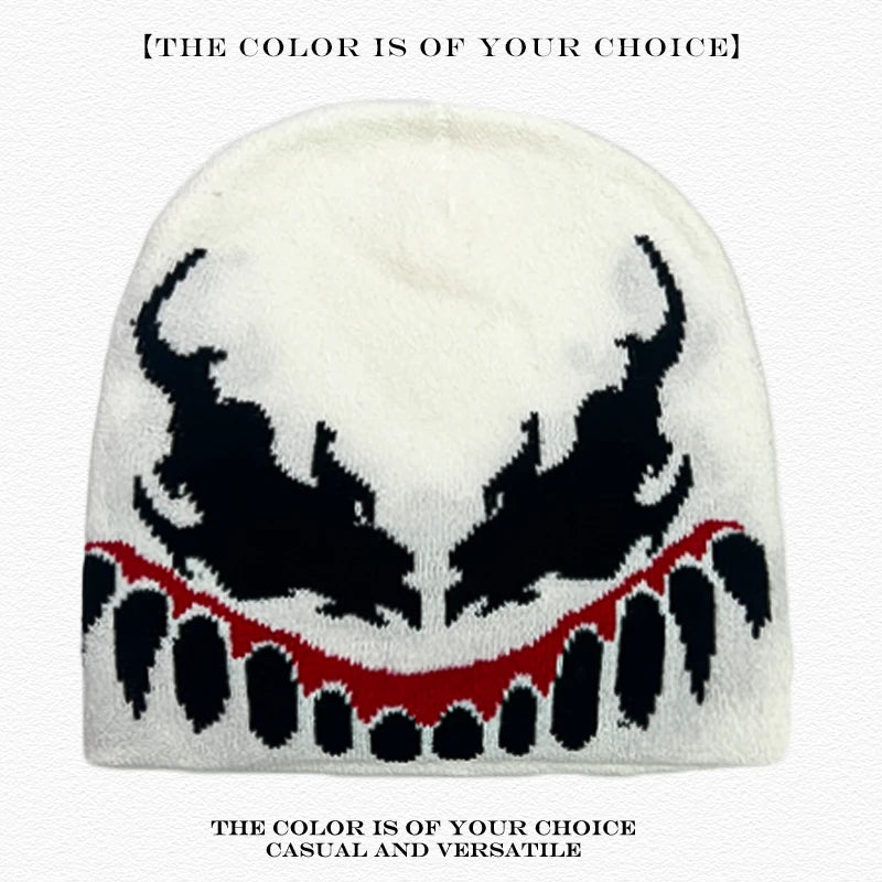 Venom Graphic Knit Beanie Hat