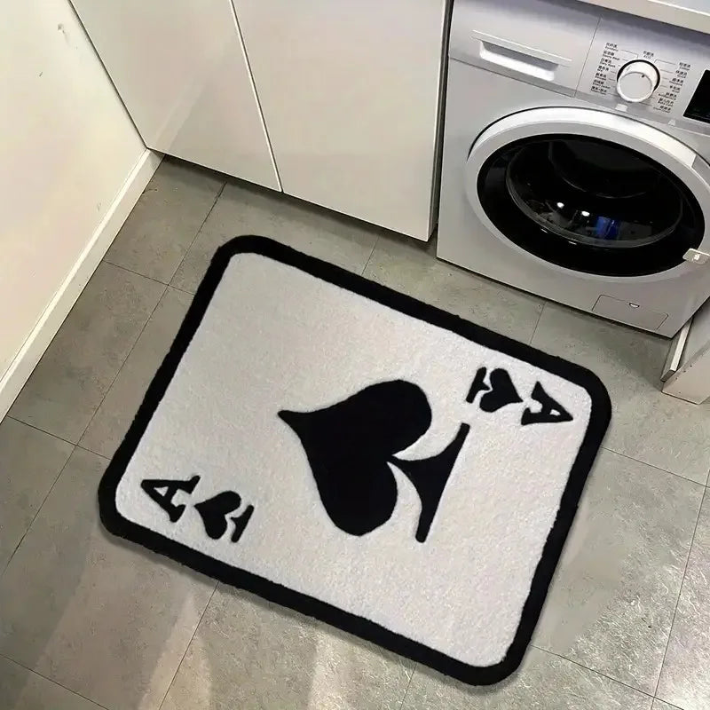 VIKAMA Ace of Spades Design Floor Rug