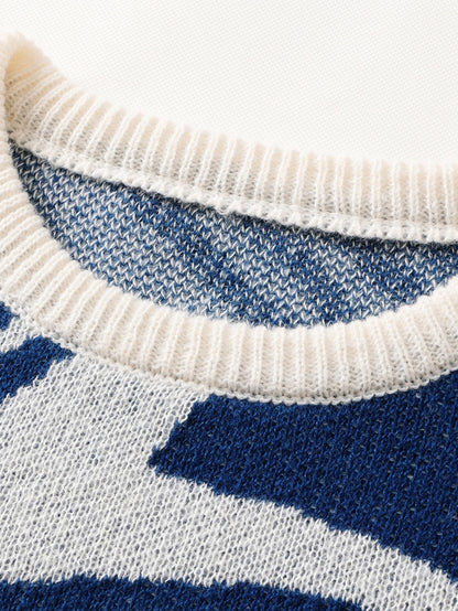 Spiral Wave Knit Sweater