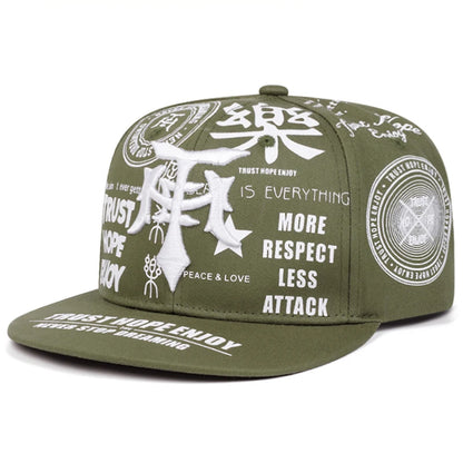 Streetwear Graffiti Print Snapback Baseball Cap