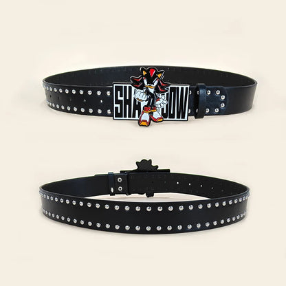 Exaggerated INS Harajuku Y2K Thousand Nights Black Speed Boy Belt Cropped Studded Decoration Belt Street Style For Men Women Chi