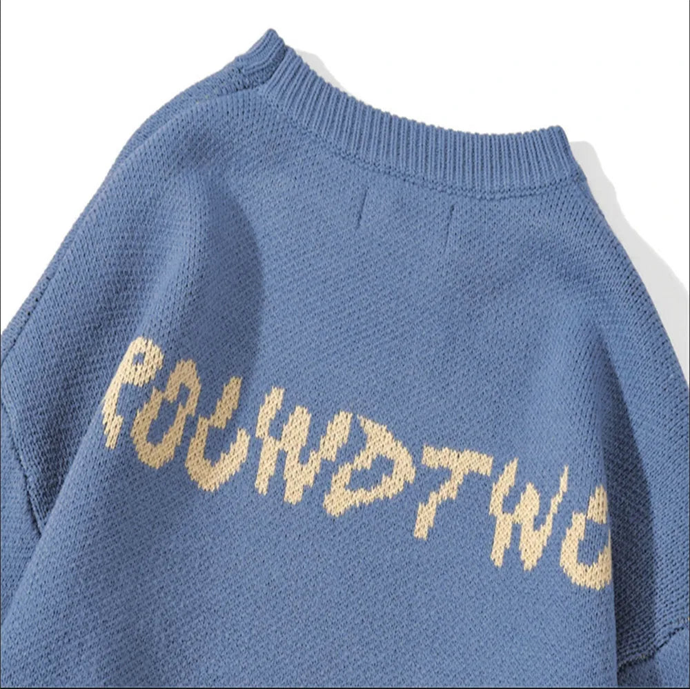 FGKKS Spring Fashion Sweater Men's Butterfly Pattern Knitted Warm Quality Design Sweater For Male Pullover