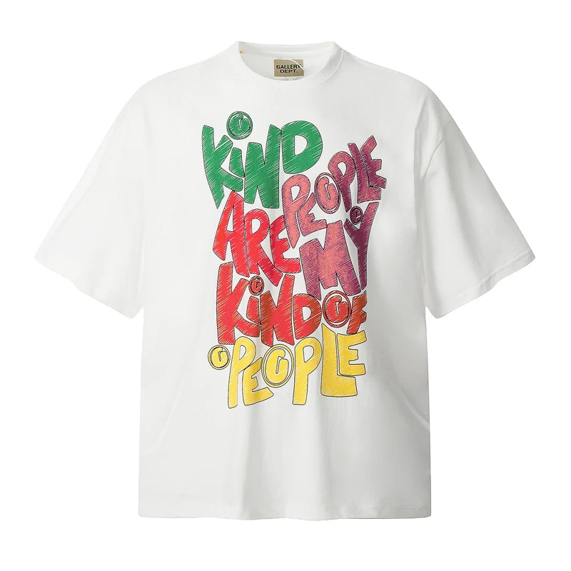 Men White and Black T-shirts T shirt Dept Gallery Dept Clothes Summer