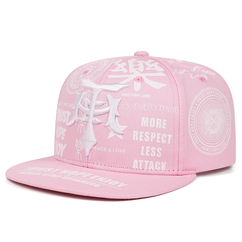Streetwear Graffiti Print Snapback Baseball Cap